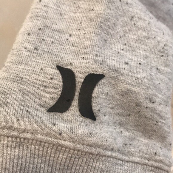Hurley gray pullover sweater with pocket design size large - Picture 5 of 10